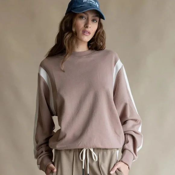 Araminta James Tan Brown Paris Love Sweatshirt Pullover Medium - Picture 2 of 10